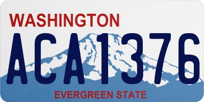 WA license plate ACA1376
