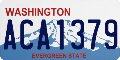 WA license plate ACA1379