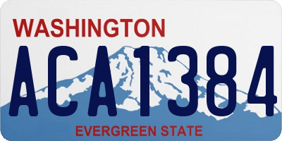 WA license plate ACA1384