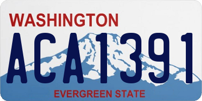 WA license plate ACA1391