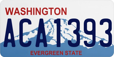 WA license plate ACA1393