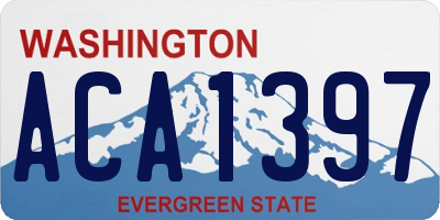 WA license plate ACA1397
