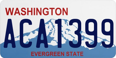WA license plate ACA1399