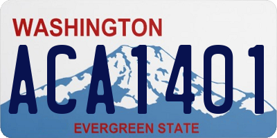 WA license plate ACA1401
