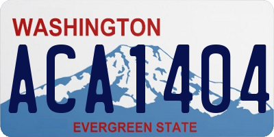WA license plate ACA1404
