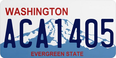 WA license plate ACA1405