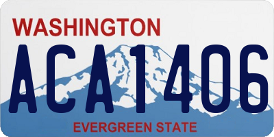WA license plate ACA1406
