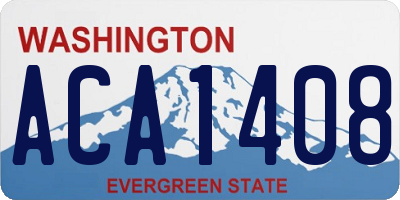 WA license plate ACA1408