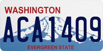 WA license plate ACA1409