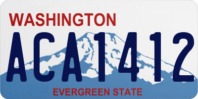 WA license plate ACA1412