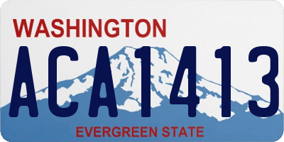 WA license plate ACA1413