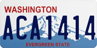 WA license plate ACA1414