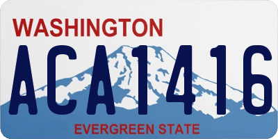 WA license plate ACA1416