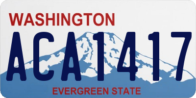 WA license plate ACA1417