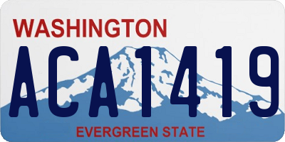 WA license plate ACA1419