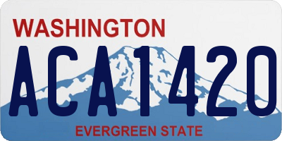 WA license plate ACA1420