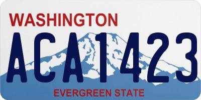 WA license plate ACA1423