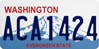 WA license plate ACA1424