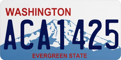 WA license plate ACA1425