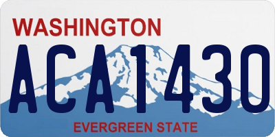 WA license plate ACA1430