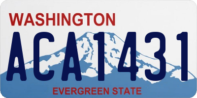 WA license plate ACA1431