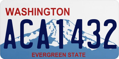 WA license plate ACA1432