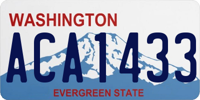WA license plate ACA1433