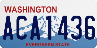 WA license plate ACA1436