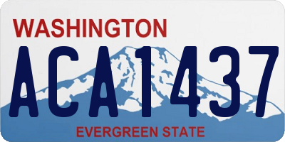 WA license plate ACA1437