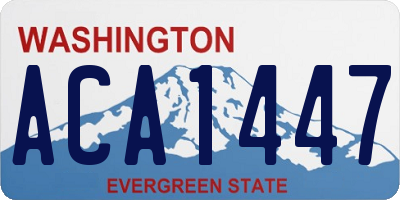 WA license plate ACA1447