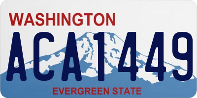 WA license plate ACA1449