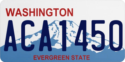 WA license plate ACA1450