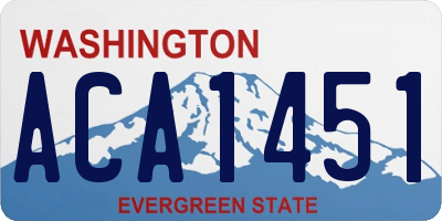 WA license plate ACA1451