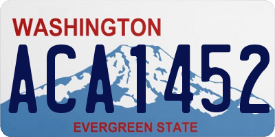 WA license plate ACA1452