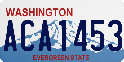 WA license plate ACA1453