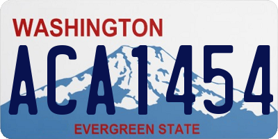 WA license plate ACA1454