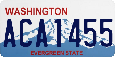 WA license plate ACA1455