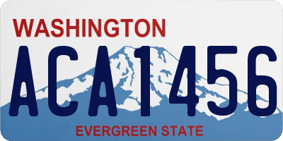 WA license plate ACA1456