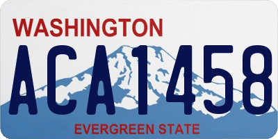 WA license plate ACA1458