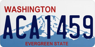 WA license plate ACA1459