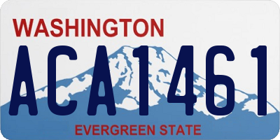 WA license plate ACA1461