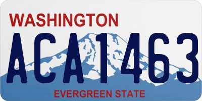 WA license plate ACA1463