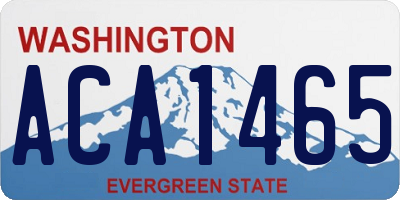 WA license plate ACA1465