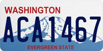 WA license plate ACA1467