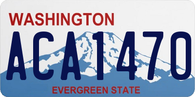 WA license plate ACA1470