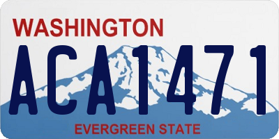 WA license plate ACA1471
