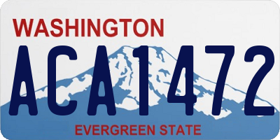 WA license plate ACA1472