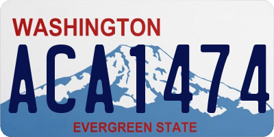 WA license plate ACA1474