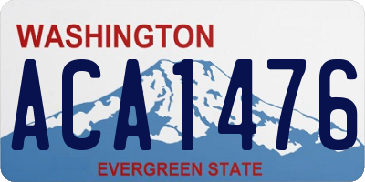 WA license plate ACA1476