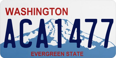 WA license plate ACA1477